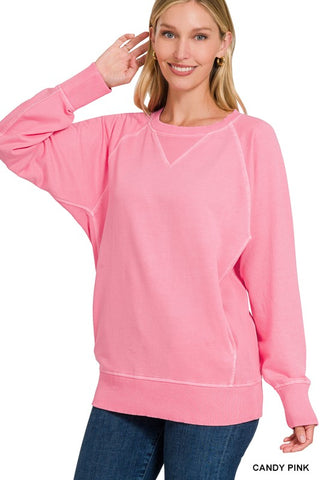 FRENCH TERRY PULLOVER WITH POCKETS (4 COLORS)