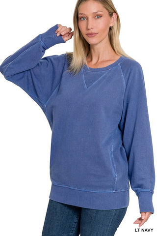 FRENCH TERRY PULLOVER WITH POCKETS (6 COLORS)