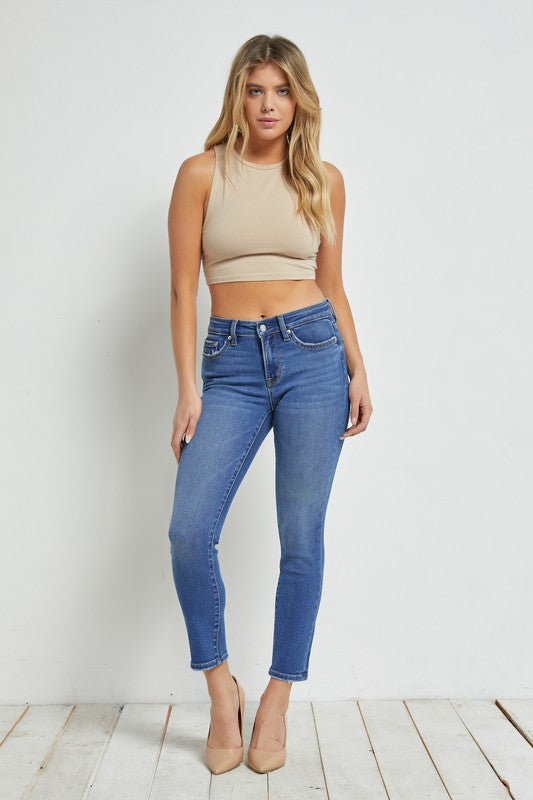 MID RISE CIGARETTE ANKLE JEAN By Mica