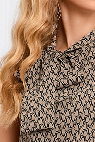 SHORT SLEEVE BLOUSE WITH BOW