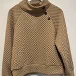 QUILTED ROUND NECK PULLOVER