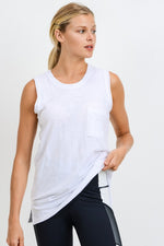 Essential Cotton Sleeveless Pocket Shirt