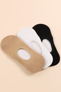 3 Pair Assorted Pack of No Show Socks