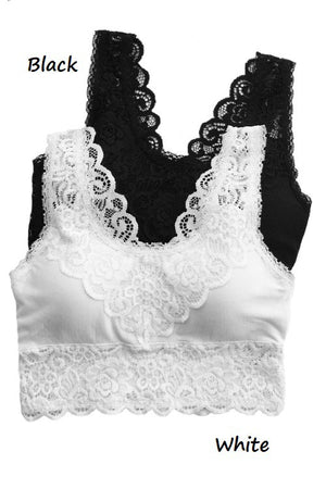 PADDED LACE BRALETTE