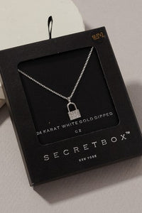 LOCK NECKLACE WITH CZ SETTING