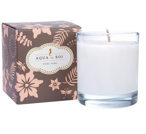 Pura Vida Soy Candle in CLEAR glass 11 oz