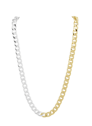 Leila Link Necklace -Two Tone