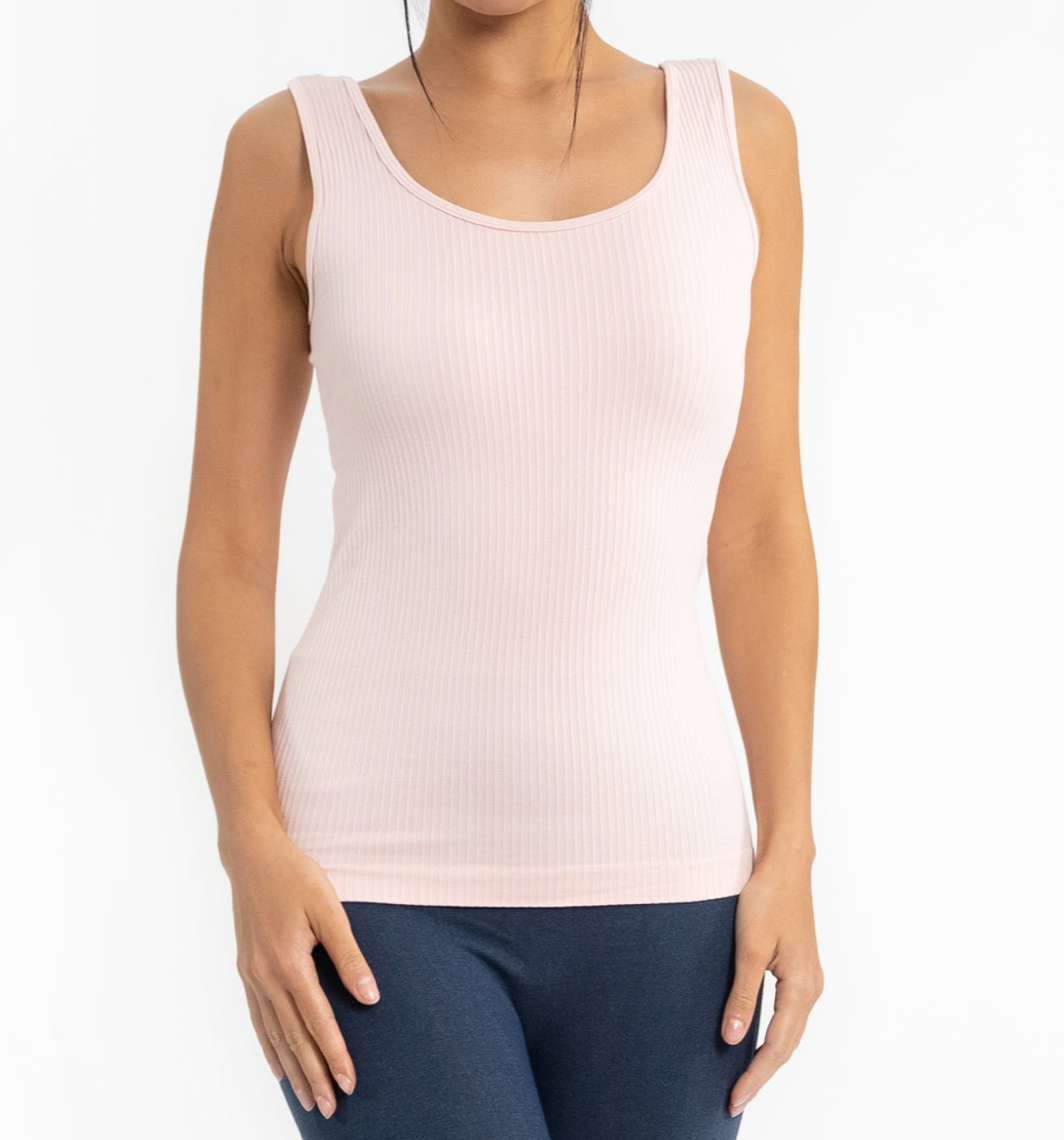 RIBBED V-NECK/SCOOP NECK TANK By Elietian