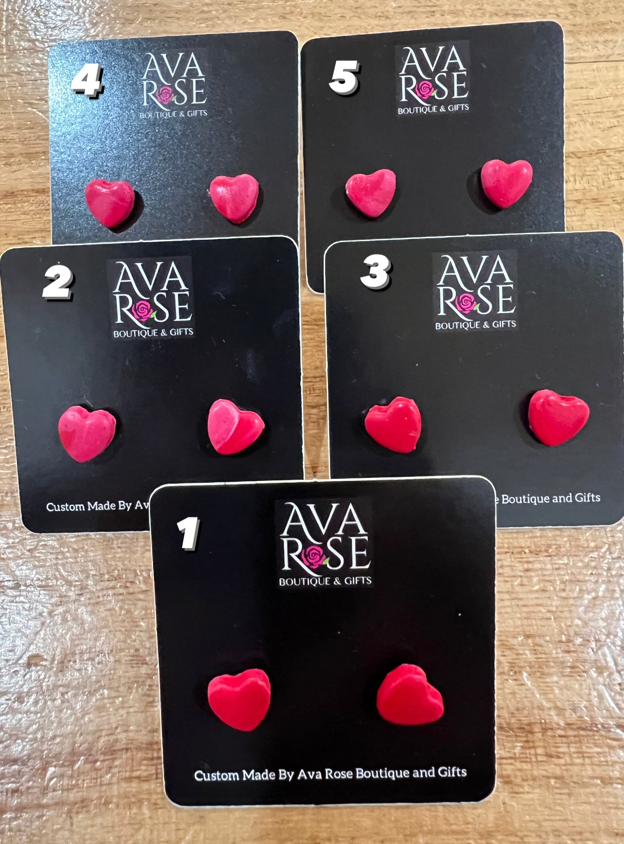 Ava Rose Select Clay Heart Earrings